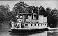 Laurens County 1936 Group of people enjoy a ride down the Oconee River aboard Doctor Ovid Cheeks hou