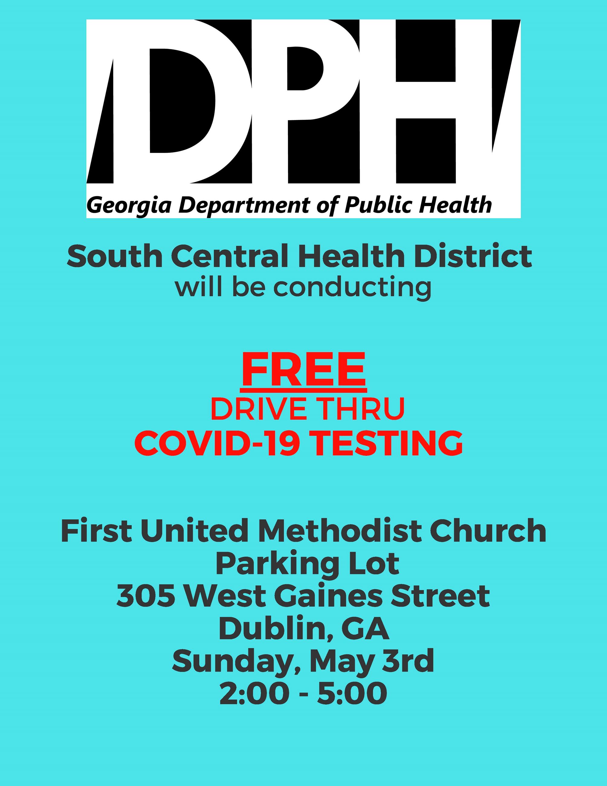 Dublin Mobile Testing Site Flyer