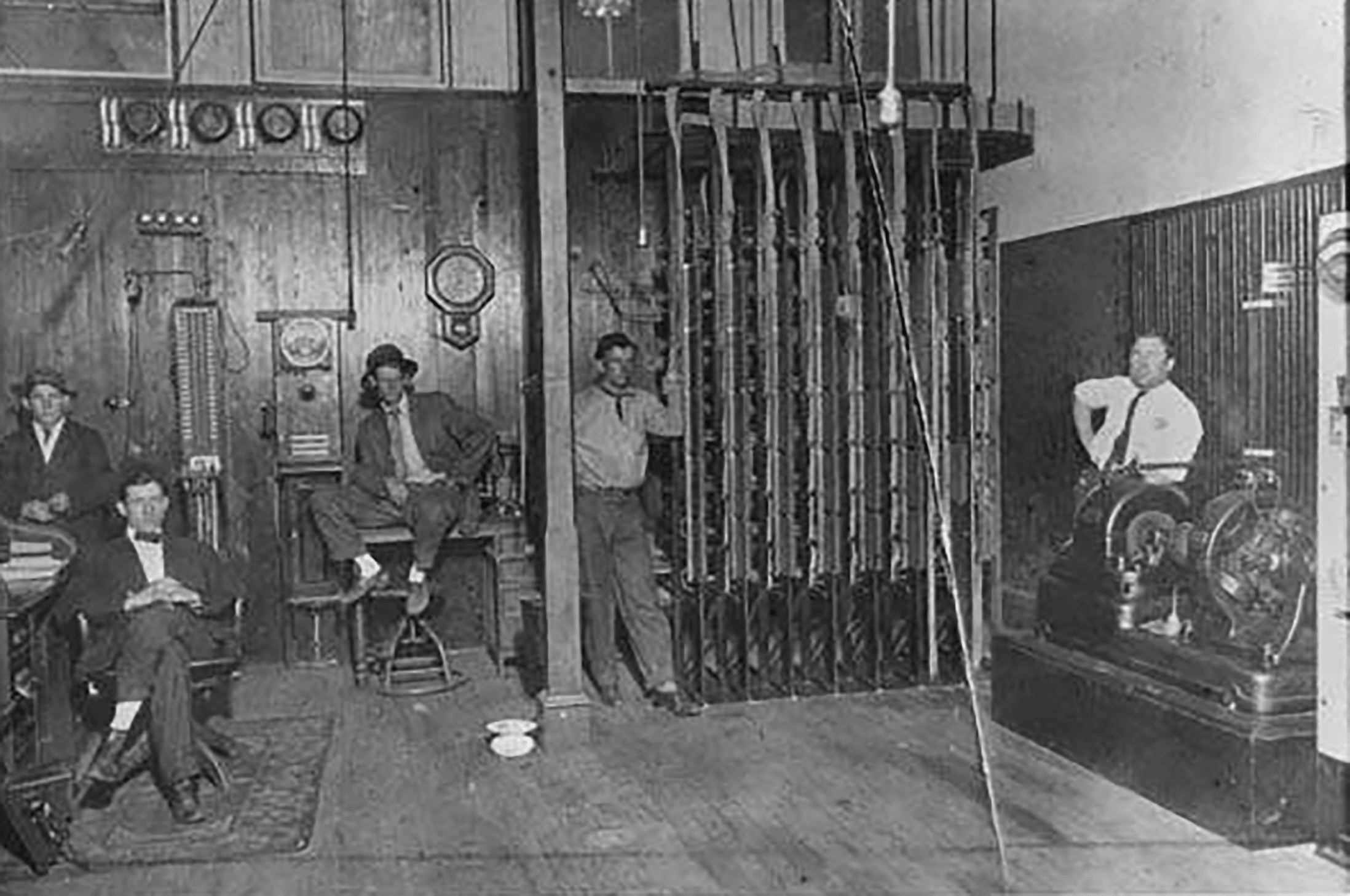 Dublin 1900 Interior of the frame and battery room at the Southern Bell Telephone Company